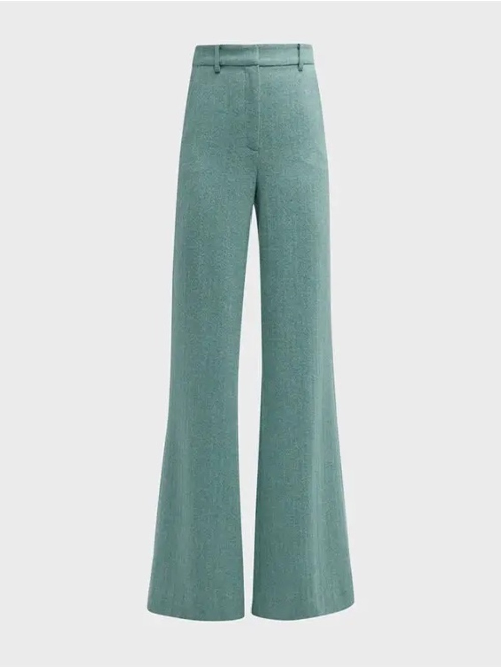 L'Agence Pilar wide-leg wool-blend pants in a sage green herringbone NWT Size 0